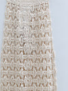 SWAYING 25 Fall/Winter Collection: Crochet-detail wrap-style silk-blend maxi dress SW-SW25AW3B01C1S2-BAI White